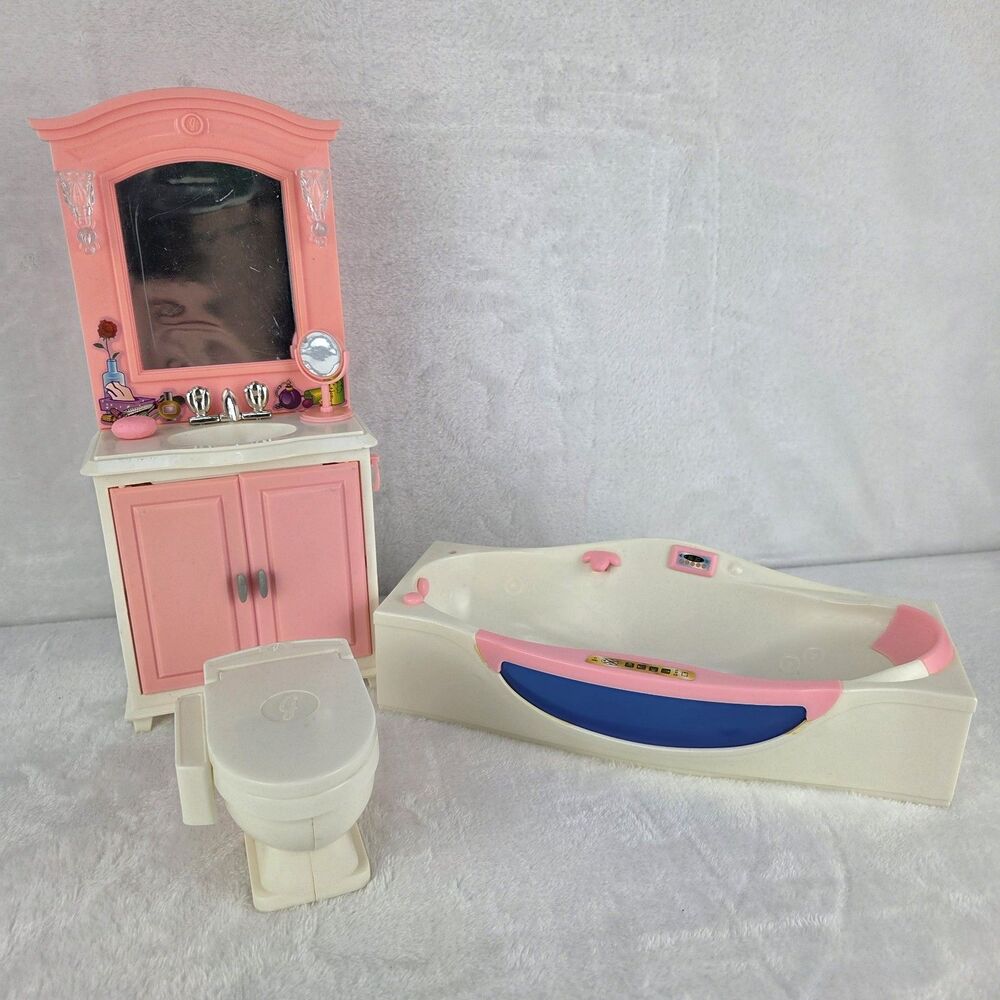 My Fancy Life Bathroom Set Tub Vanity Toilet Barbie Size Furniture Gloria